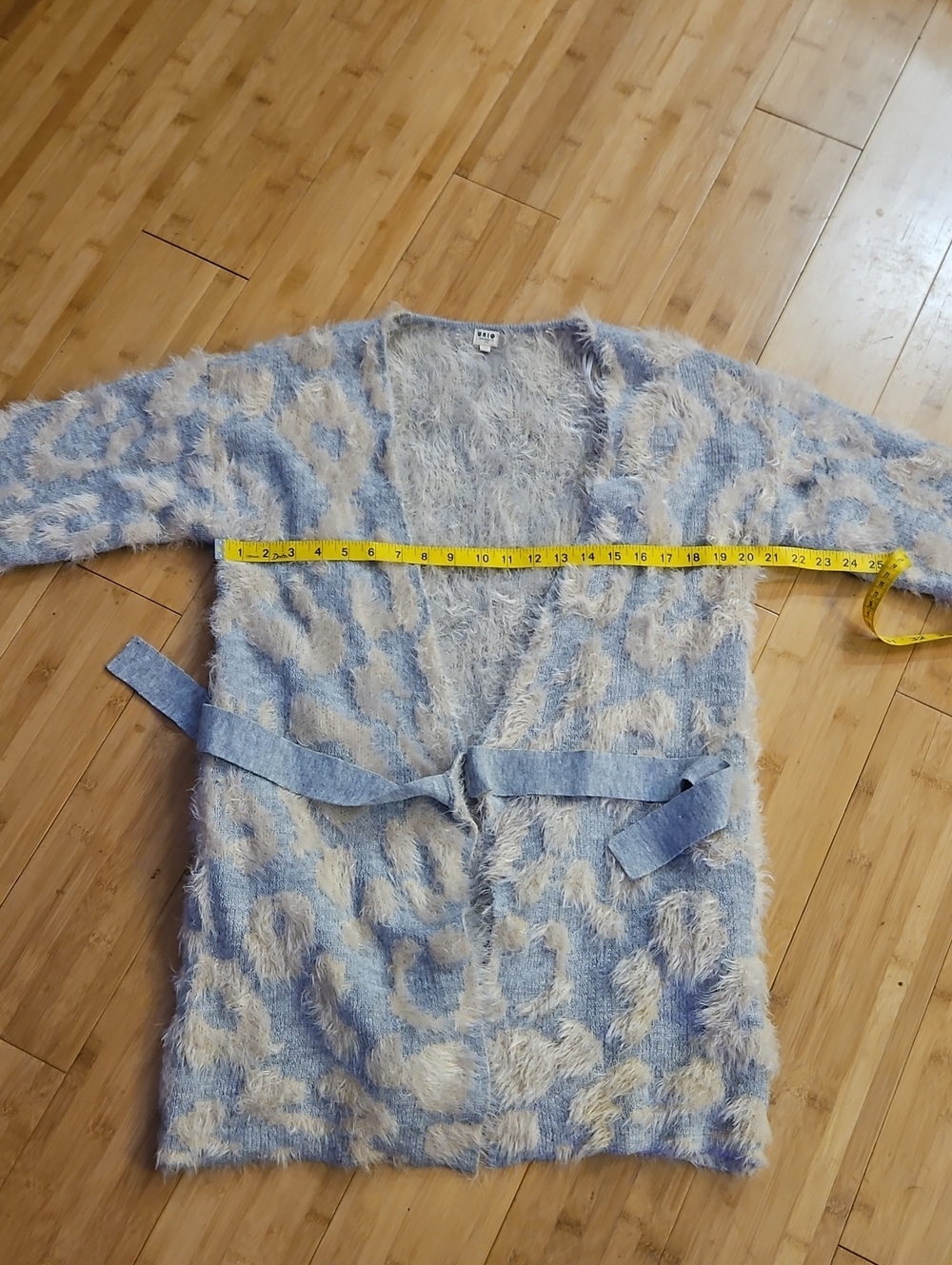 Uniq Fluffy Soft Knit In Light Gray Cat Animal Print View 6